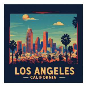 Los Angeles California Retro Reizen Perfect Poster