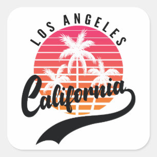 Los Angeles, California Retro Sticker