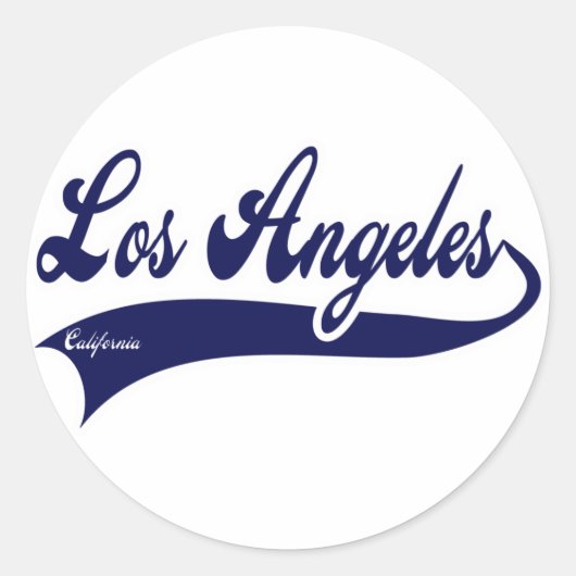 Los angeles California Ronde Sticker (Voorkant)