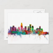 Los Angeles California Skyline Briefkaart (Voorkant / Achterkant)