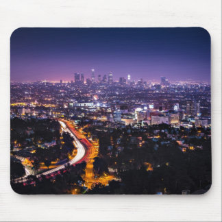 Los Angeles, California Skyline 's nachts Muismat