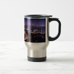 Los Angeles, California Skyline 's nachts Reisbeker