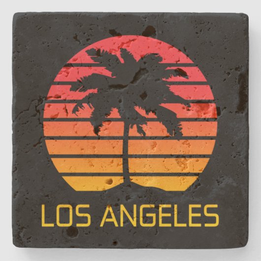 Los Angeles California Sunset  Stenen Onderzetter (Voorkant)