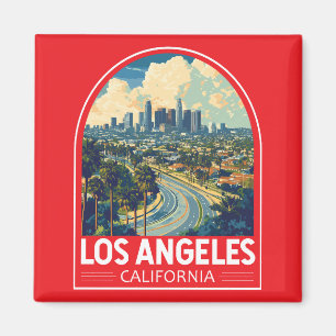 Los Angeles California Travel Art Embleem Magneet