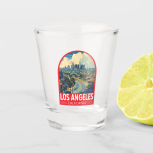Los Angeles California Travel Art Embleem Shot Glas