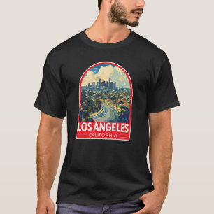 Los Angeles California Travel Art Embleem T-shirt