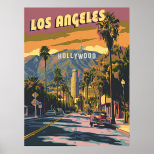 Los Angeles California Vintage Travel Poster