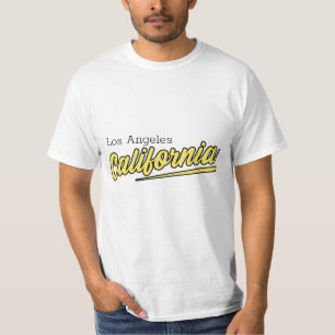 Los Angeles California Yellow Typografie T-shirt