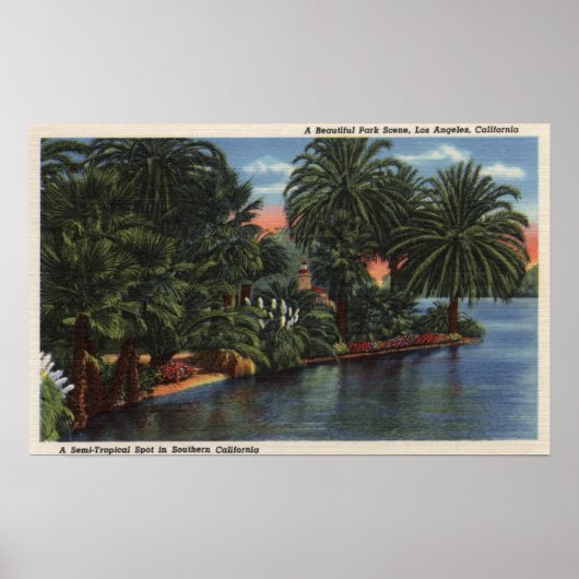 Los Angeles, CaliforniaA Beauful Park Scene Poster (Voorkant)