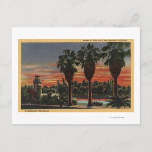 Los Angeles, CaliforniaSunset in Echo Park Briefkaart