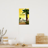 Los Angeles, Californie, affiche de voyage. (Cuisine)