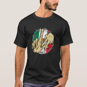 Los Angeles Californië Chicano Mexico Vlag LA Hand T-shirt