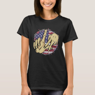 Los Angeles Californië Chicano USA Vlag LA LA Hand T-shirt