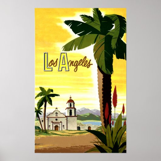 Los Angeles, Californië, reisposter. Poster (Voorkant)