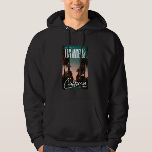 Los Angeles Californië Retro Zonsondergang Hoodie
