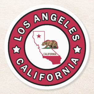 Los Angeles Californië Ronde Kartonnen Onderzetter