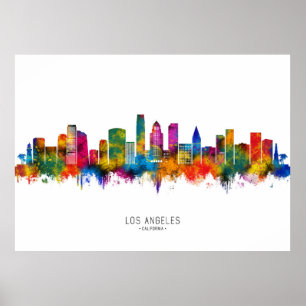 Los Angeles Californië Silhouet Poster