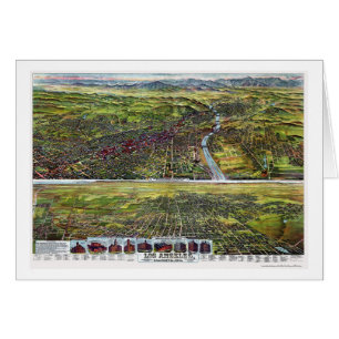 Los Angeles, carte panoramique de CA - 1894