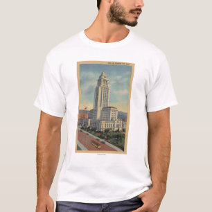 Los Angeles, CAView of City Hall en Cable Car T-shirt