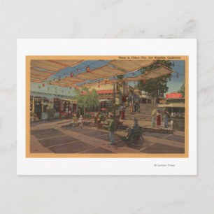 Los Angeles, CAView of Plaza in China Briefkaart