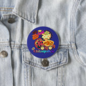 Los Angeles Chilaquiles deep blue Ronde Button 7,6 Cm (In situ)