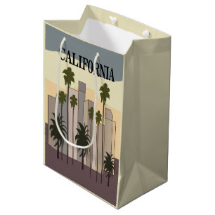 Los Angeles Cityscape Sunset Palm Trees Californië Medium Cadeauzakje