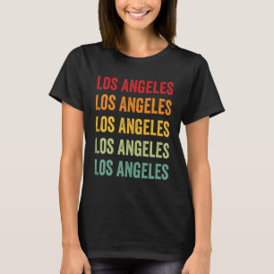 Los Angeles County California Regenboog Tekst Ontw T-shirt