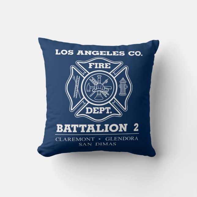 Los Angeles County Fire Department Battalion 2 Kussen (Voorkant)