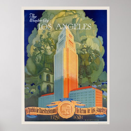 Los Angeles, de Wonder City Poster (Voorkant)