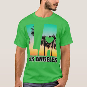 Los Angeles design LA Palm Tree Sunset Boulevard T-shirt