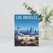 Los Angeles Dreamscape Skyline Briefkaart (Staand voorkant)