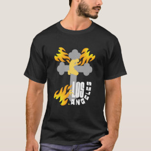Los Angeles Fire Tribute Bold Graphic & Support NL T-shirt