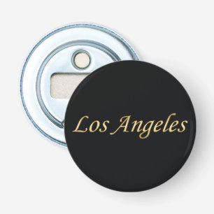Los Angeles Gold - op zwart Button Flesopener