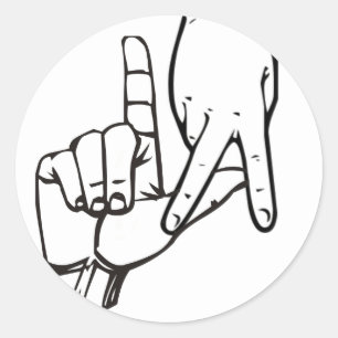 Los Angeles Handteken Ronde Sticker