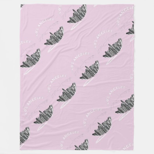 Los Angeles in een glazen bal Fleece Deken (Voorkant)