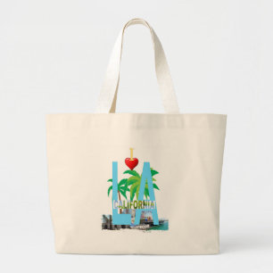los angeles l ' california city usa america grote tote bag