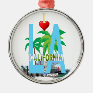 los angeles l ' california city usa america metalen ornament