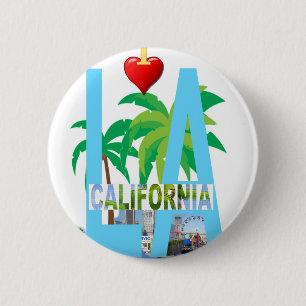 los angeles l ' california city usa america ronde button 5,7 cm