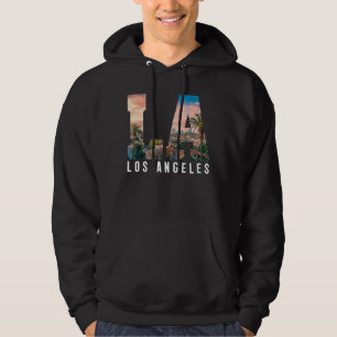 Los Angeles La California Mannen Women Retro Cloth Hoodie