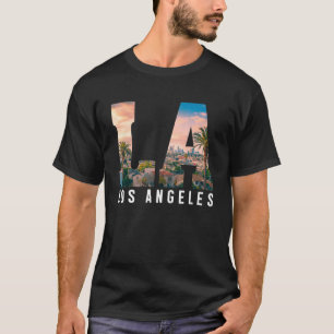 Los Angeles La California Mannen Women Retro Cloth T-shirt