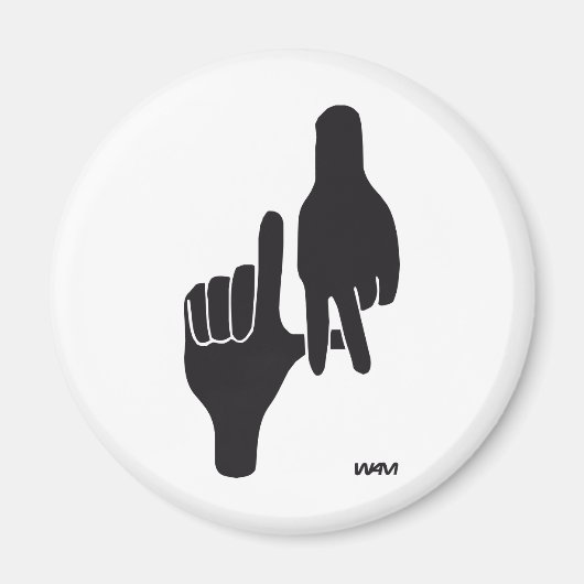 LOS ANGELES LA HAND SIGN MAGNEET (Voorkant)