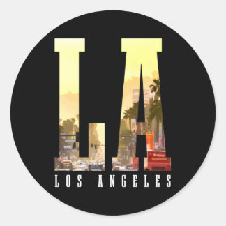 Los Angeles La Skyline Californië Ronde Sticker