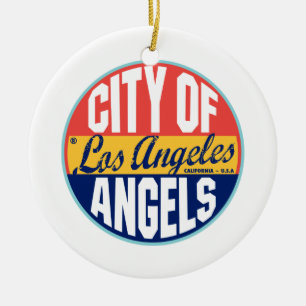 Los Angeles Label Keramisch Ornament