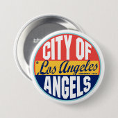 Los Angeles  Label Ronde Button 7,6 Cm (Voorkant /achterkant)