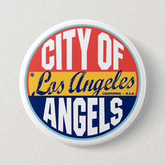 Los Angeles  Label Ronde Button 7,6 Cm (Voorkant)