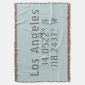 Los Angeles Latitude Longitude Deken (Voorkant Verticaal)
