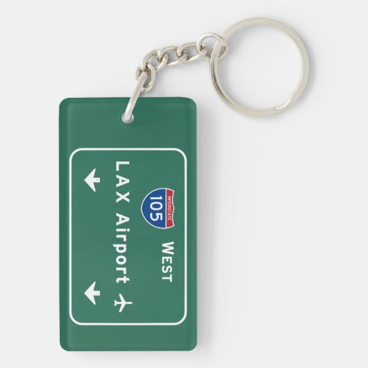 Los Angeles LAX Airport I-105 W Interstate Ca - Sleutelhanger (achterkant)