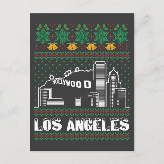Los Angeles Lelijke Kerstmis Briefkaart (Voorkant)