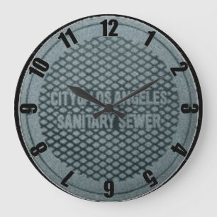 Los Angeles Man Hole Cover Horloge Customisée