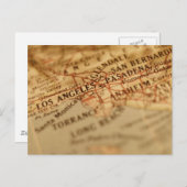 LOS ANGELES  Map Briefkaart (Voorkant / Achterkant)
